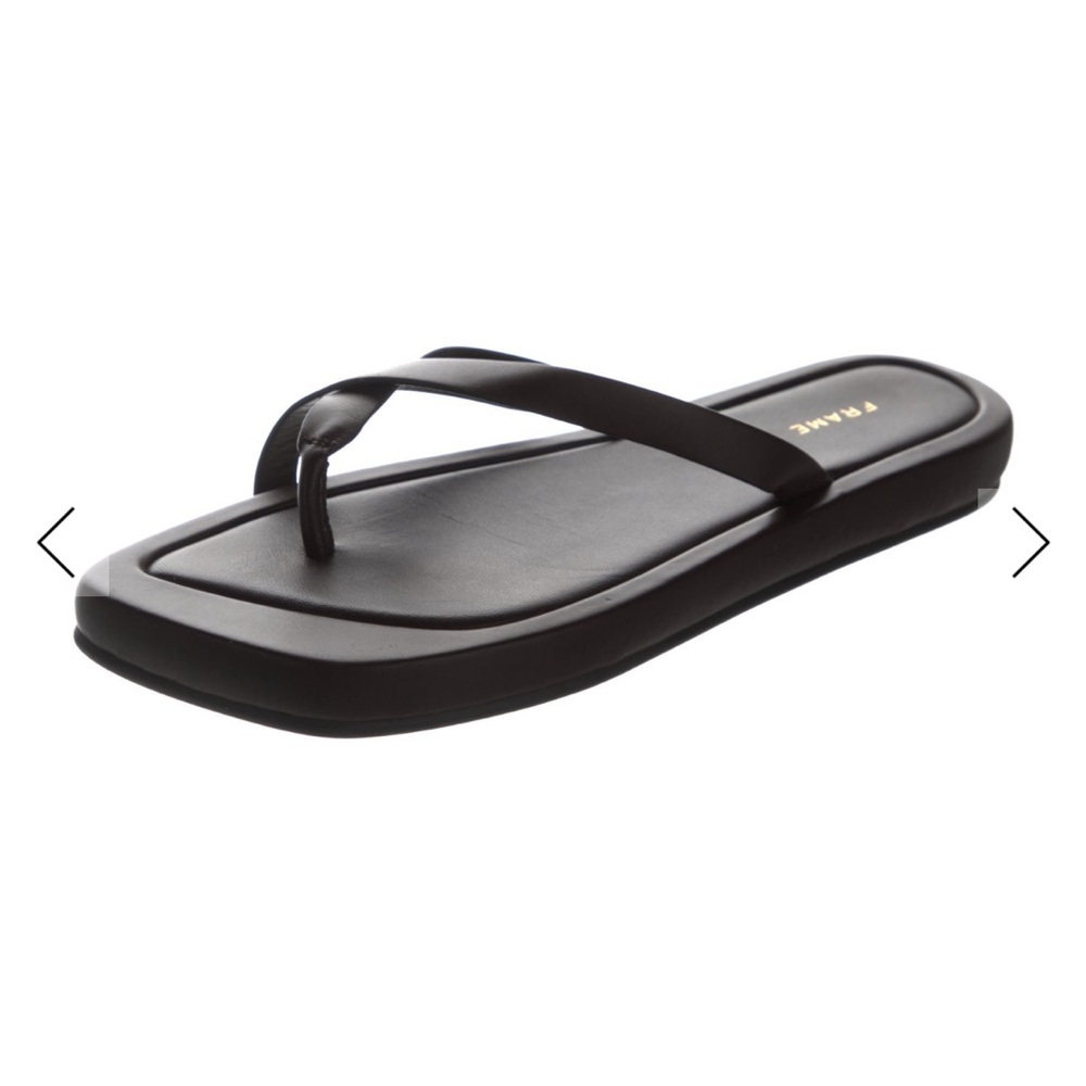Frame Black Leather Sandals
